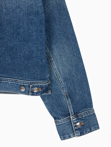 Buy 여성 워크웨어 CK 로고 데님 자켓 in color Mid blue