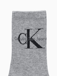 Buy 여성 모노그램 로고 크루 삭스 (블랙 1 PAIR) in color URBAN CHIC