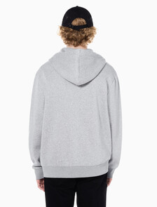 Buy 남성 아카이브 로고 플리스 후드 집업 in color GREY HEATHER