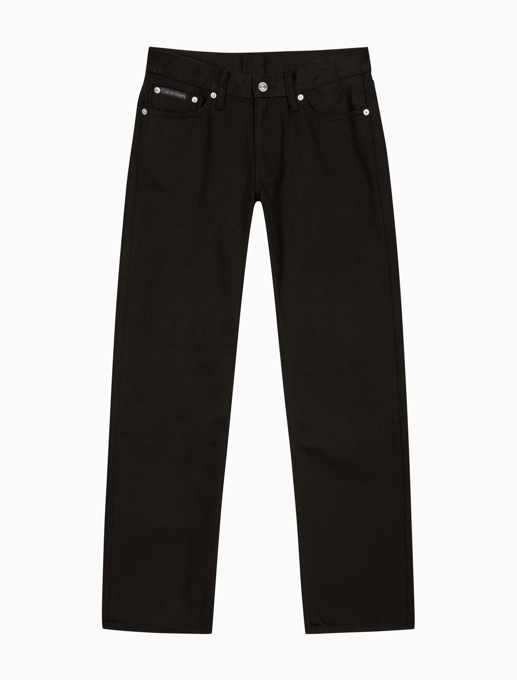 Buy 여성 로우라이즈 스트레이트핏 블랙 데님 in color WASHED BLACK LOGO LACE