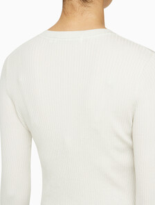 Buy 여성 슬림 크롭 립 가디건 in color WHITE