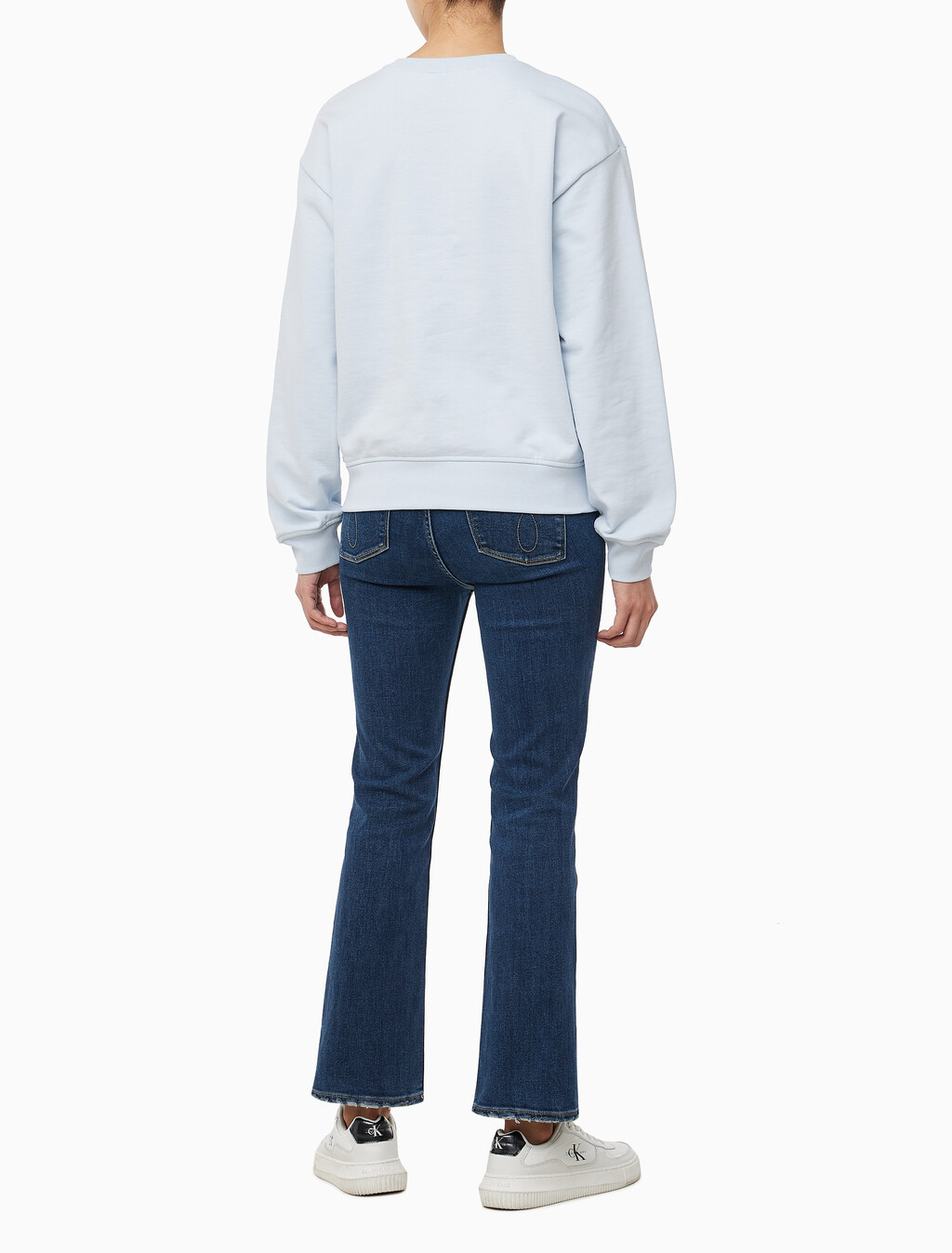 Buy 여성 모노로고 프렌치테리 릴렉스핏 스웻셔츠 in color LIGHT BLUE