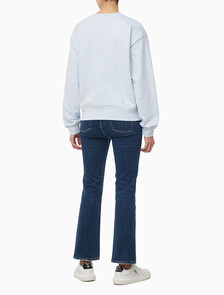 Buy 여성 모노로고 프렌치테리 릴렉스핏 스웻셔츠 in color LIGHT BLUE