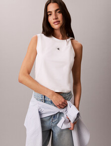 Buy 여성 쿨링 저지 트위스트 숄더 탱크 in color BRIGHT WHITE