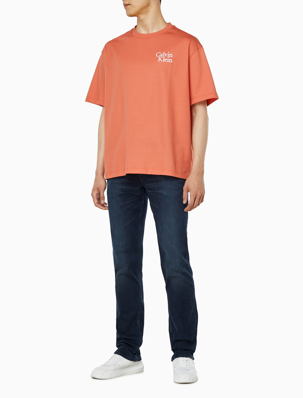 Buy 남성 릴렉스핏 리조트 로고 반팔 티셔츠 in color MECCA ORANGE