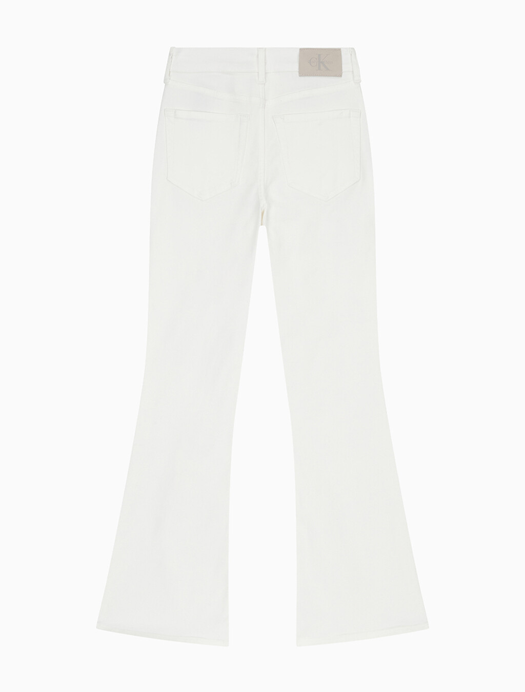 Buy 여성 하이라이즈 플레어 데님 in color WHITE