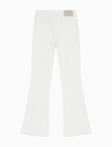 Buy 여성 하이라이즈 플레어 데님 in color WHITE