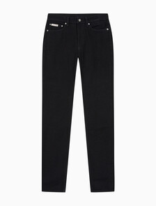 Buy 남성 슬림테이퍼 블랙 기모 데님 in color Black