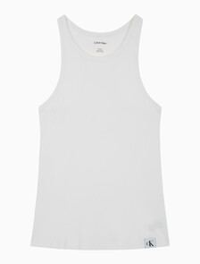 Buy 여성 코튼 슬립웨어 리브드 탱크 탑 in color WHITE