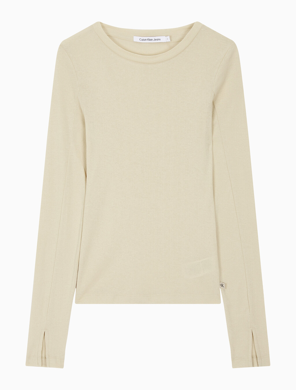 Buy 여성 쉬어 롱슬리브 탑 in color PALE KHAKI