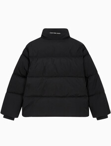 Buy 여성 숏 렝스 스탠드 카라 푸퍼 다운 재킷 in color CK BLACK