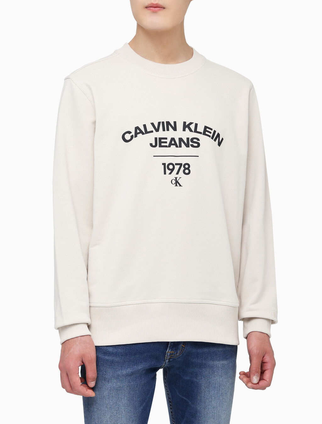Buy 남성 커브 1978 로고 크루넥 스웨트셔츠 in color BLUR FLORAL_BLACK