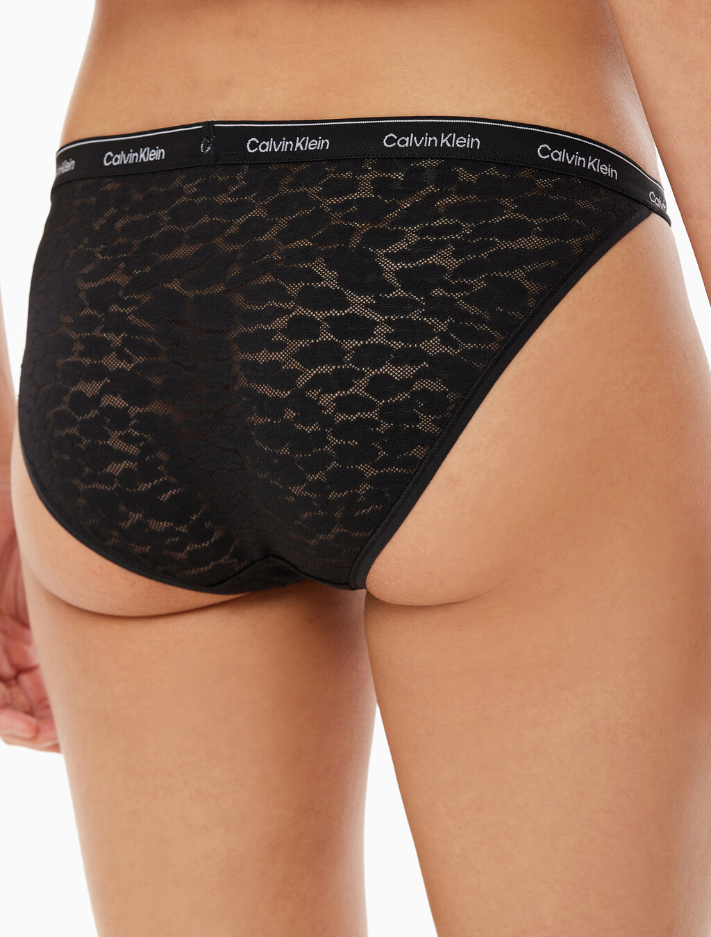 Buy 여성 CK 모던 레이스 스트링 비키니 in color BLACK