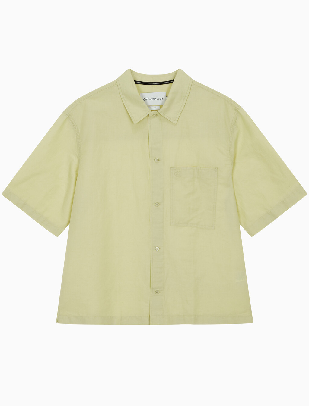 Buy 남성 소프트 린넨 반팔 셔츠 in color GREEN