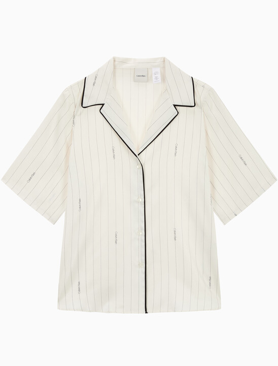 여성 새틴 씬 7부 셔츠