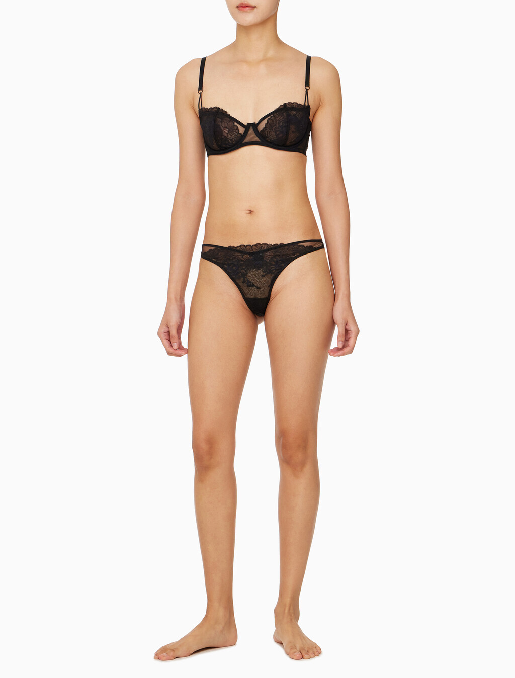 Buy 여성 CK 블랙 브라이덜 T팬티 in color BLACK