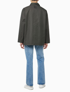 Buy 남성 콘트라스트 카라 카코트 in color CHARCOAL