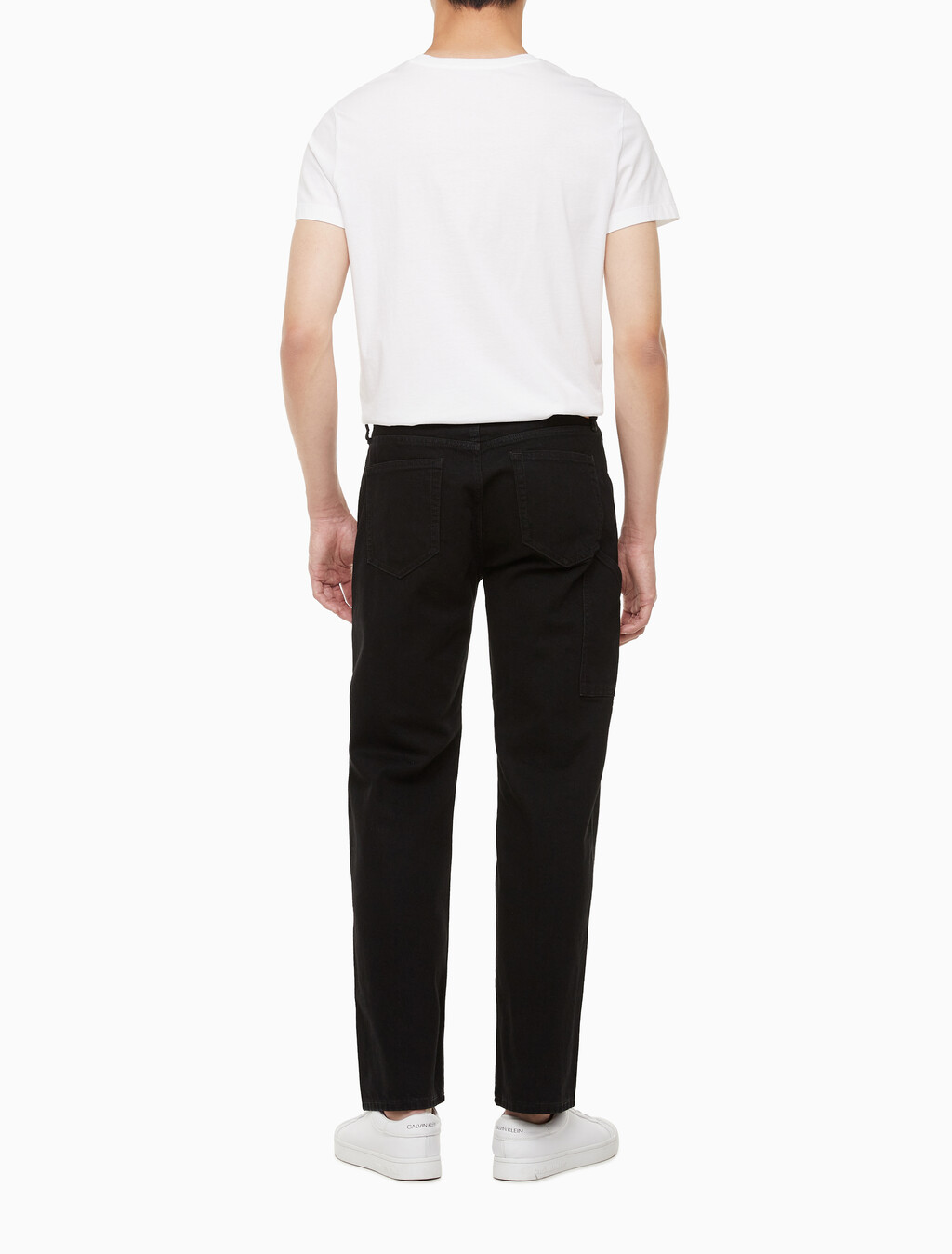 Buy 남성 90'S 스트레이트핏 워크웨어 블랙 데님 in color WASHED BLACK LOGO LACE