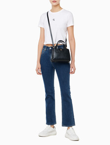 Buy 여성 하드웨어 모노그램 미니 토트 크로스바디 in color BLACK