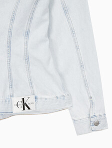Buy 여성 오버사이즈핏 코르셋 데님 재킷 in color CHALKY BLUE