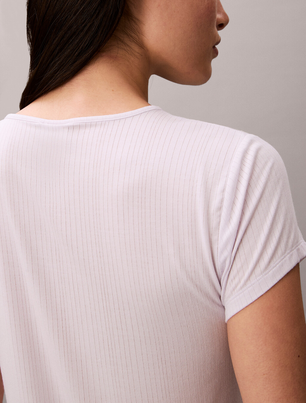 Buy 여성 모달 립 반팔 티 in color LIGHT PURPLE