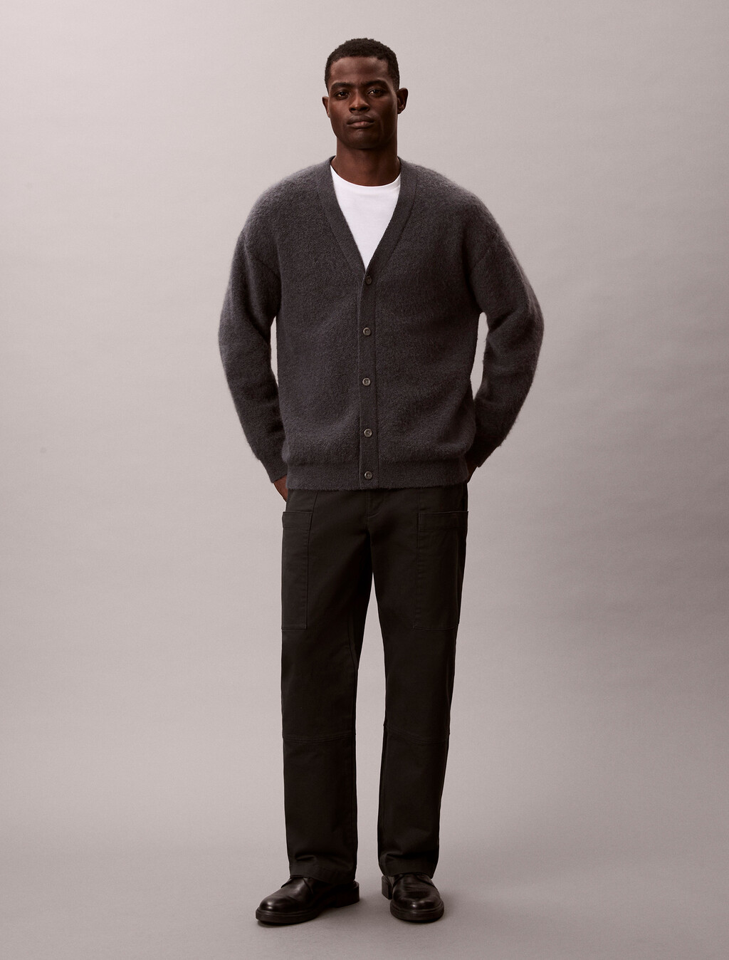 Buy 남성 90S 스트레이트핏 코튼 워크웨어 팬츠 in color PIRATE BLACK