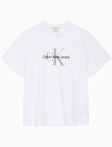Buy 남성 레귤러핏 히어로 모노그램 로고 반팔 티셔츠 in color BRILLIANT WHITE