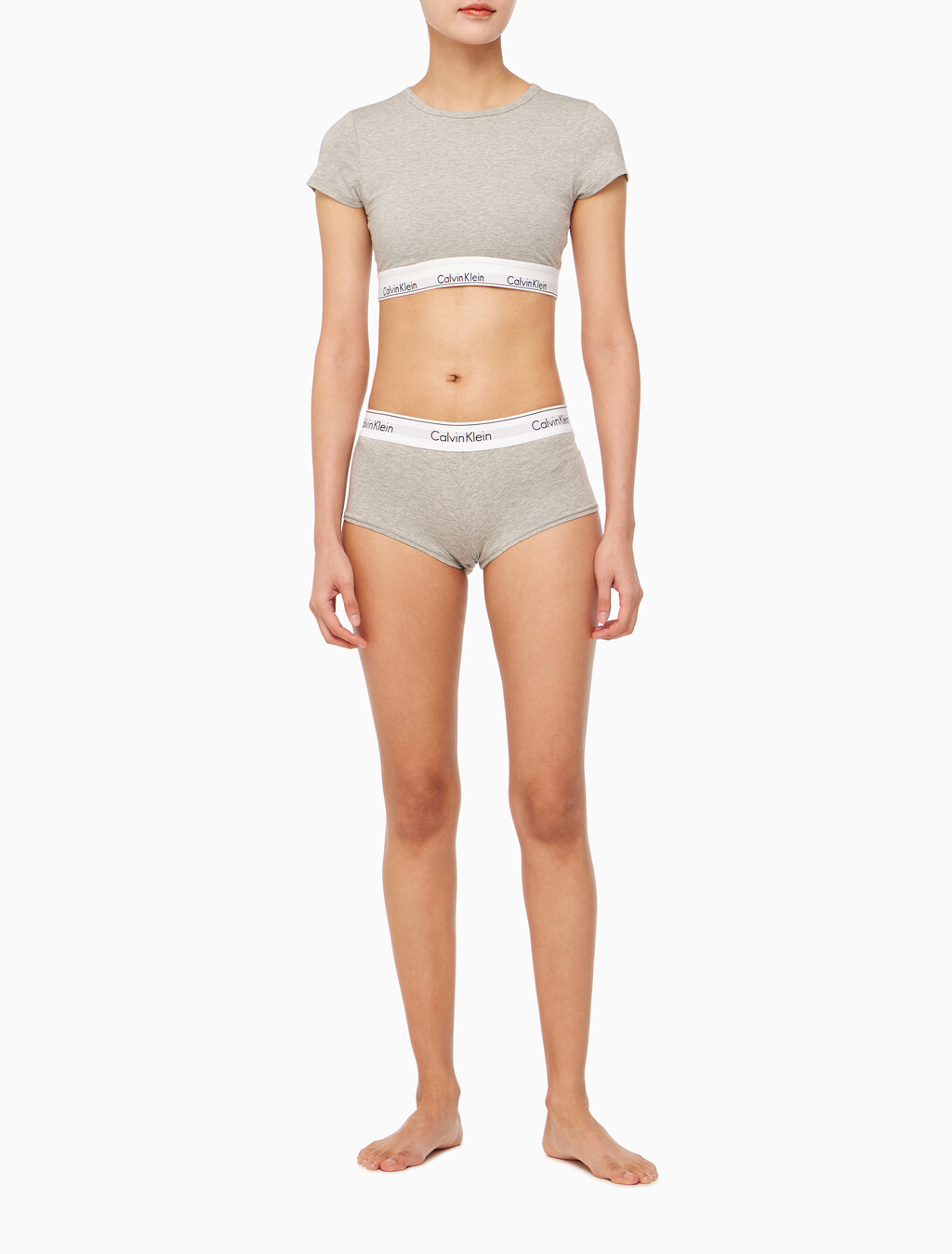 Buy 여성 모던코튼 AF 티셔츠 브라렛 in color GREY HEATHER