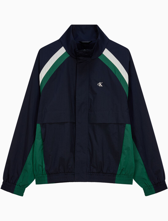 남성 나일론 컬러블록 트랙자켓