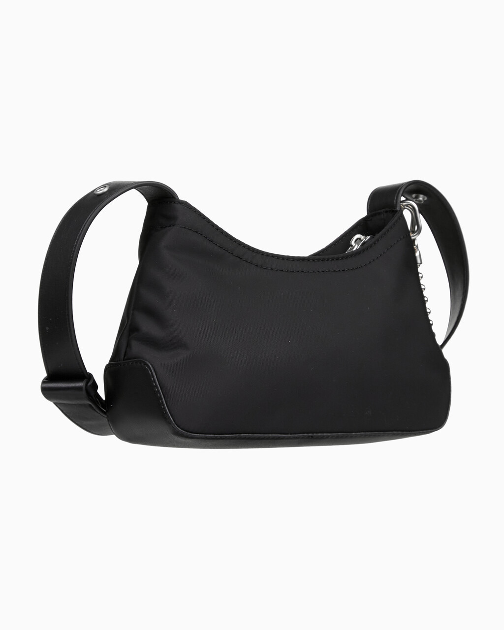 Buy 여성 CKJ 스컬티드 믹스 라운드 숄더백 in color BLACK