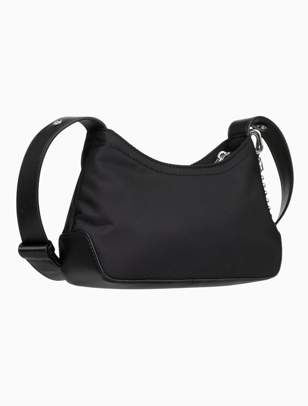 Buy 여성 CKJ 스컬티드 믹스 라운드 숄더백 in color BLACK