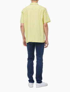 Buy 남성 포플린 집업 반팔셔츠 in color YELLOW SAND