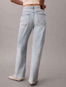 Buy 여성 90S 스트레이트 에코 데님 in color Light blue