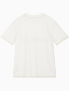 Buy 남성 모노그램 엠브로이더리 로고 반팔 티셔츠 in color WHITE