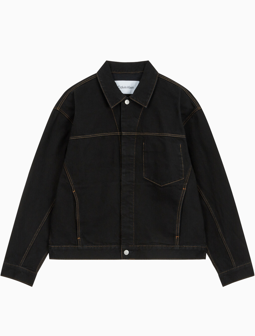 Buy [손흥민 캡슐] 남성 릴렉스 데님트러커 in color BLACK