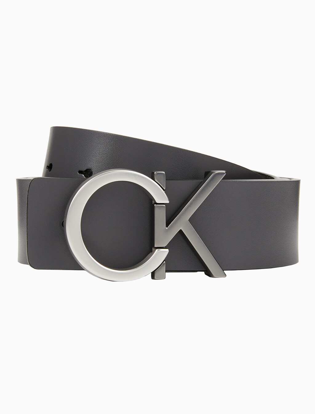 Buy 남성 CKJ 모노그램 프리미엄 로고 양면 벨트 35mm in color BLACK/DARK GREY