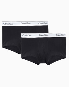 Buy 남성 모던 코튼 2PK 트렁크 in color BLACK