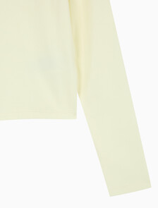 Buy 여성 L/S 모노그램 베이비 티셔츠 in color Light Yellow