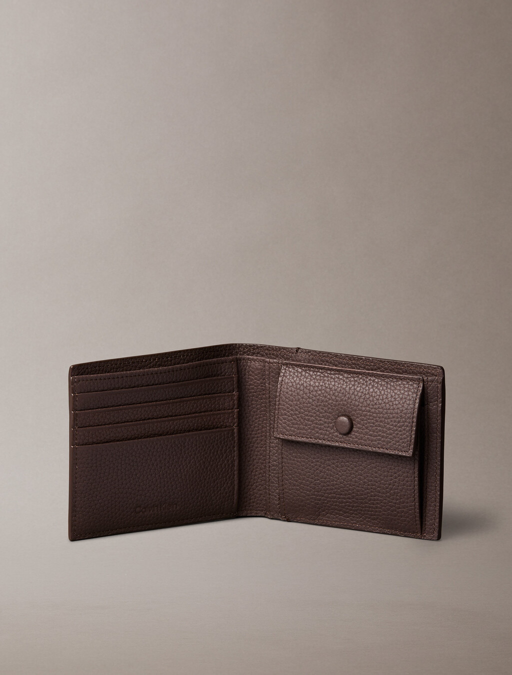 Buy 남성 포일 엠보스 빌 폴드 코인 지갑 in color Black/Ck Dark Brown