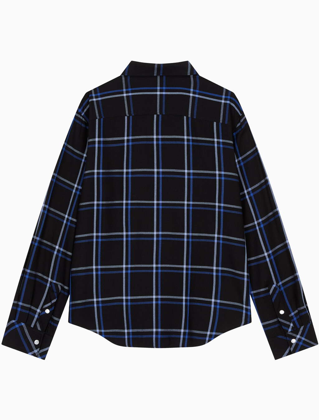 Buy 남성 플레이드 비스코스 이지 셔츠 in color BLACK