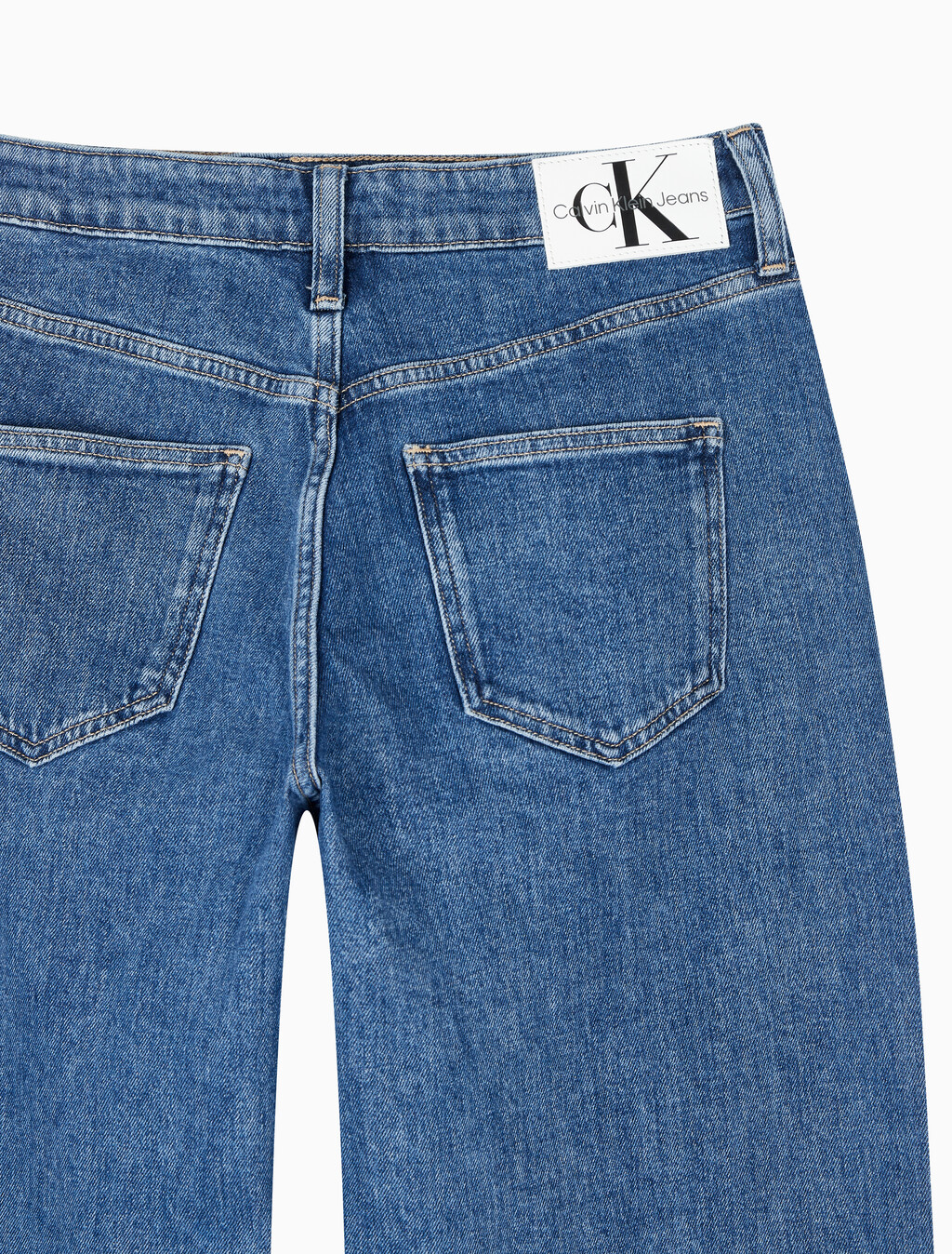 Buy 여성 90's 스트레이트핏 미드블루 데님 in color MID BLUE BACK EMBRO