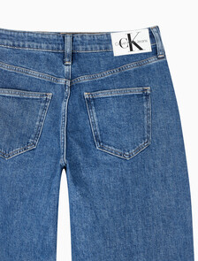 Buy 여성 90's 스트레이트핏 미드블루 데님 in color MID BLUE BACK EMBRO