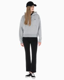 Buy 여성 하이라이즈 부츠핏 기모 블랙 데님 in color WASHED BLACK LOGO LACE