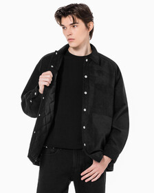 Buy 남성 코듀로이 셔츠 퀼티드 자켓 in color CK BLACK