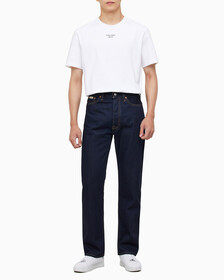 Buy 남성 스트레이트핏 린스 데님 in color CK RAW SELVEDGE