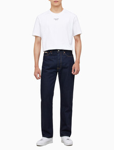 Buy 남성 스트레이트핏 린스 데님 in color CK RAW SELVEDGE