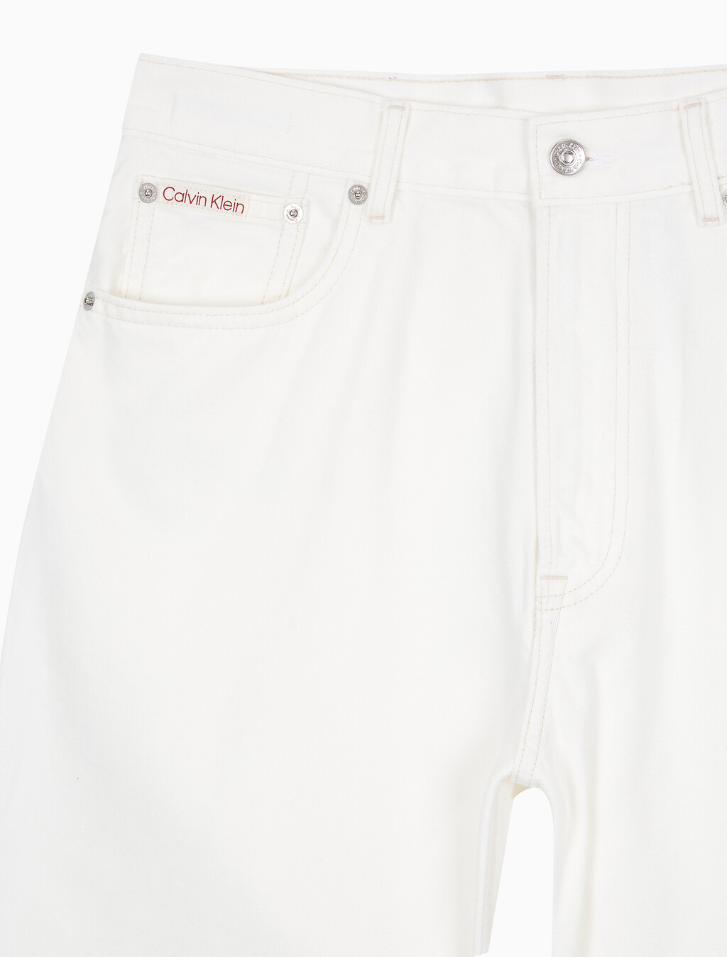 Buy 남성 90's 초크 화이트 데님 쇼츠 in color WHITE
