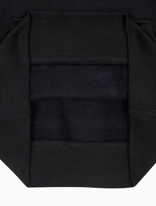 Buy 여성 릴렉스핏 CK 스몰 로고 기모 후디 in color BLACK BEAUTY