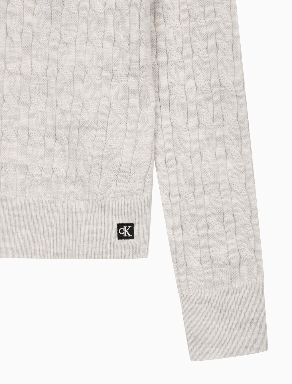 Buy 여성 울 케이블 크루넥 가디건 in color Light Grey