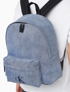 Buy 남녀공용 로고 데님 캠퍼스 백팩 40 in color DENIM
